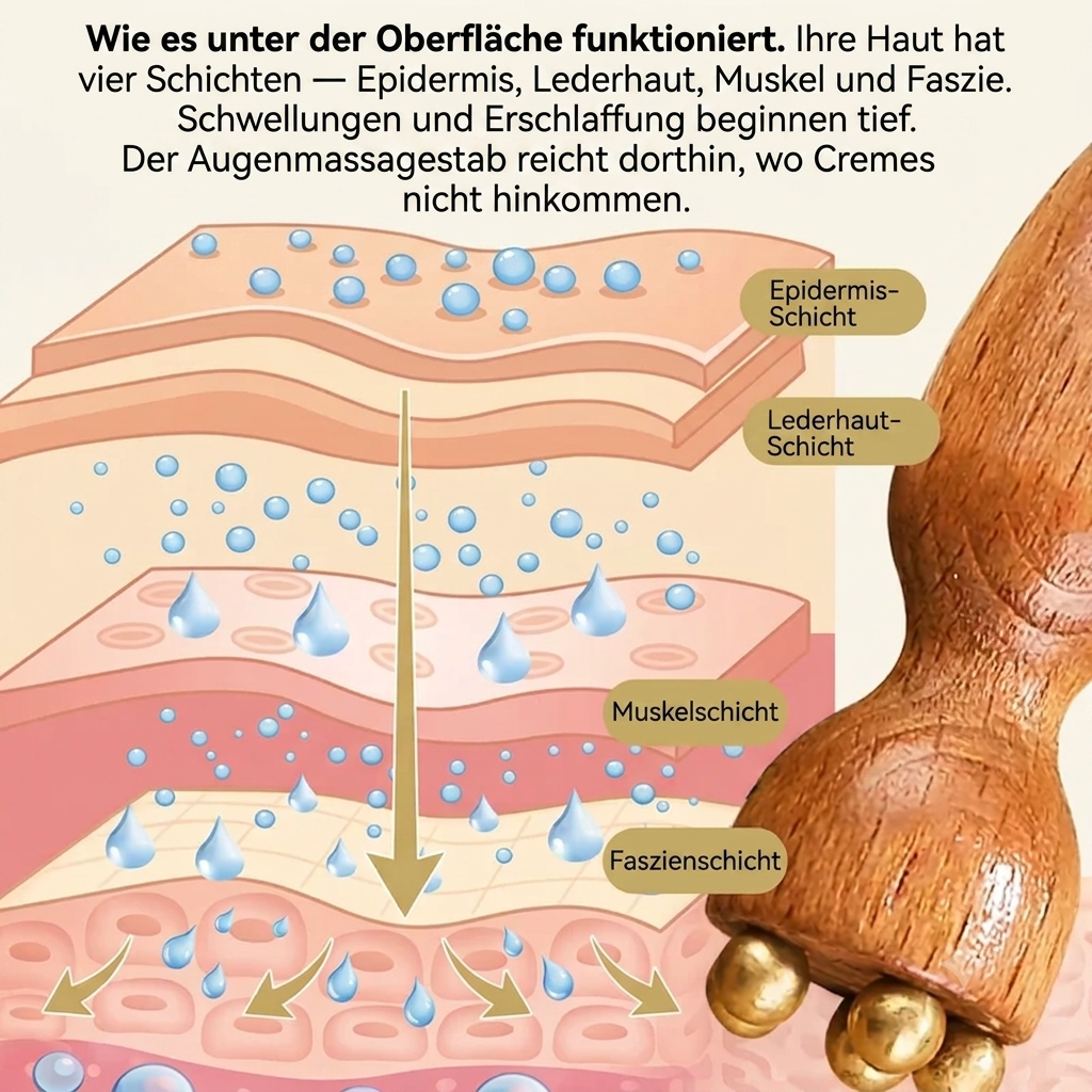 Mensea™ Lymphatische Gesichtsbürste & Augenmassage-Stick Set
