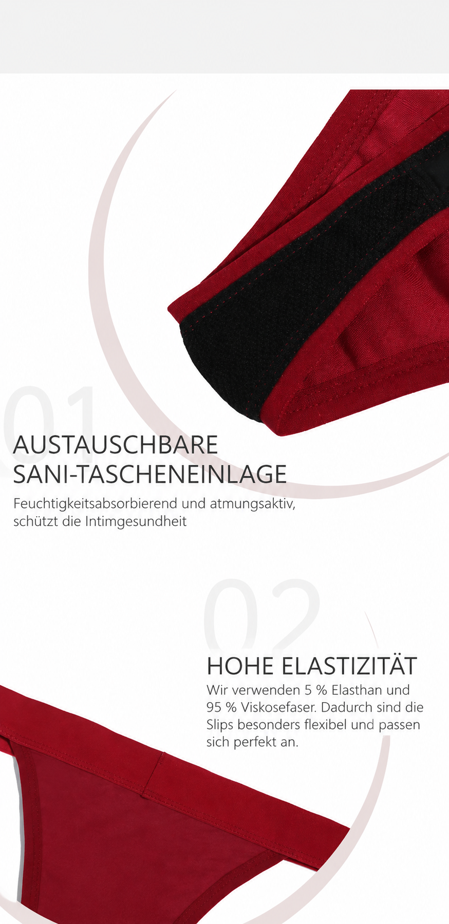 Sexy Perioden-Tanga-Slips, 4-lagige auslaufsichere Perioden-Slips, auslaufsichere Unterwäsche
