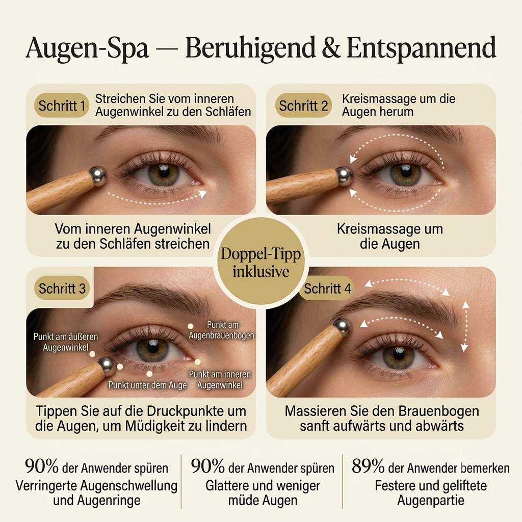 Mensea™ Lymphatische Gesichtsbürste & Augenmassage-Stick Set