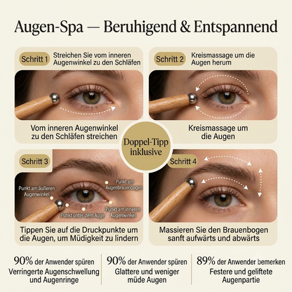 Mensea™ Lymphatische Gesichtsbürste & Augenmassage-Stick Set